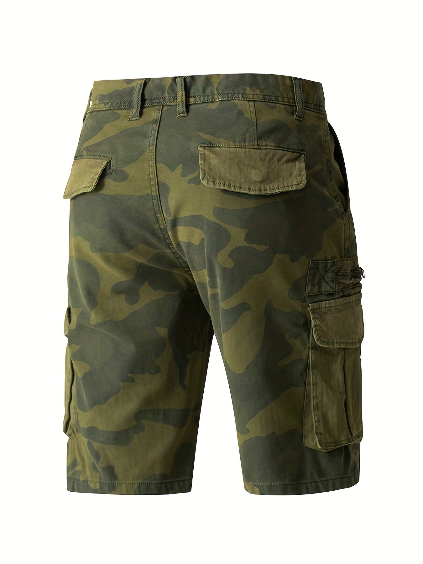 Men s Camo Cargo Shorts Lightweight Flap Pocket Work Outdoors