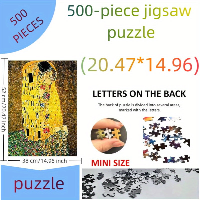 1000 Piece Paper Puzzle Klimt's The Kiss Replica