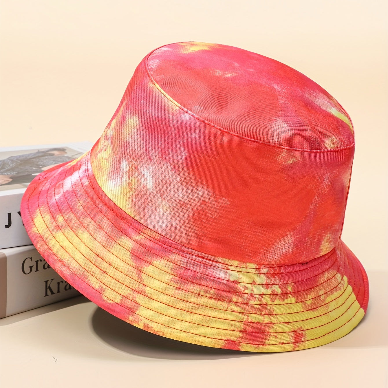 Men's Contrast Tie Dye Sunshade Bucket Hat