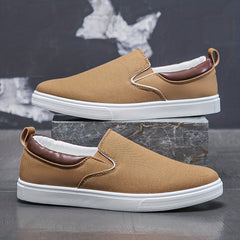 Men's Canvas Loafer Shoes Padded Collar Slip On Shoes Spring Summer