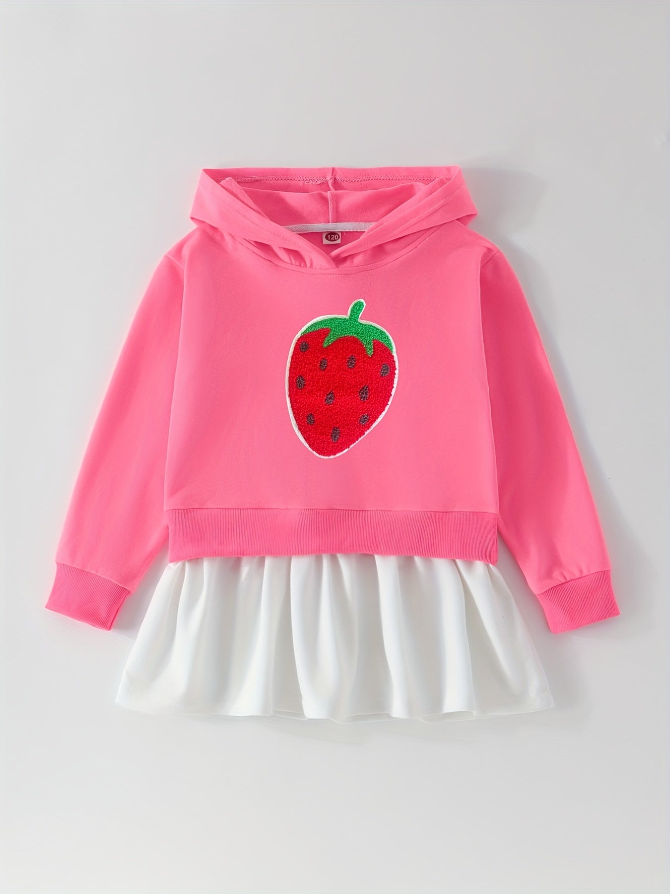 Toddler Girls Cartoon Animal Hooded Dress Comfy Casual Sweatshirt Dresses