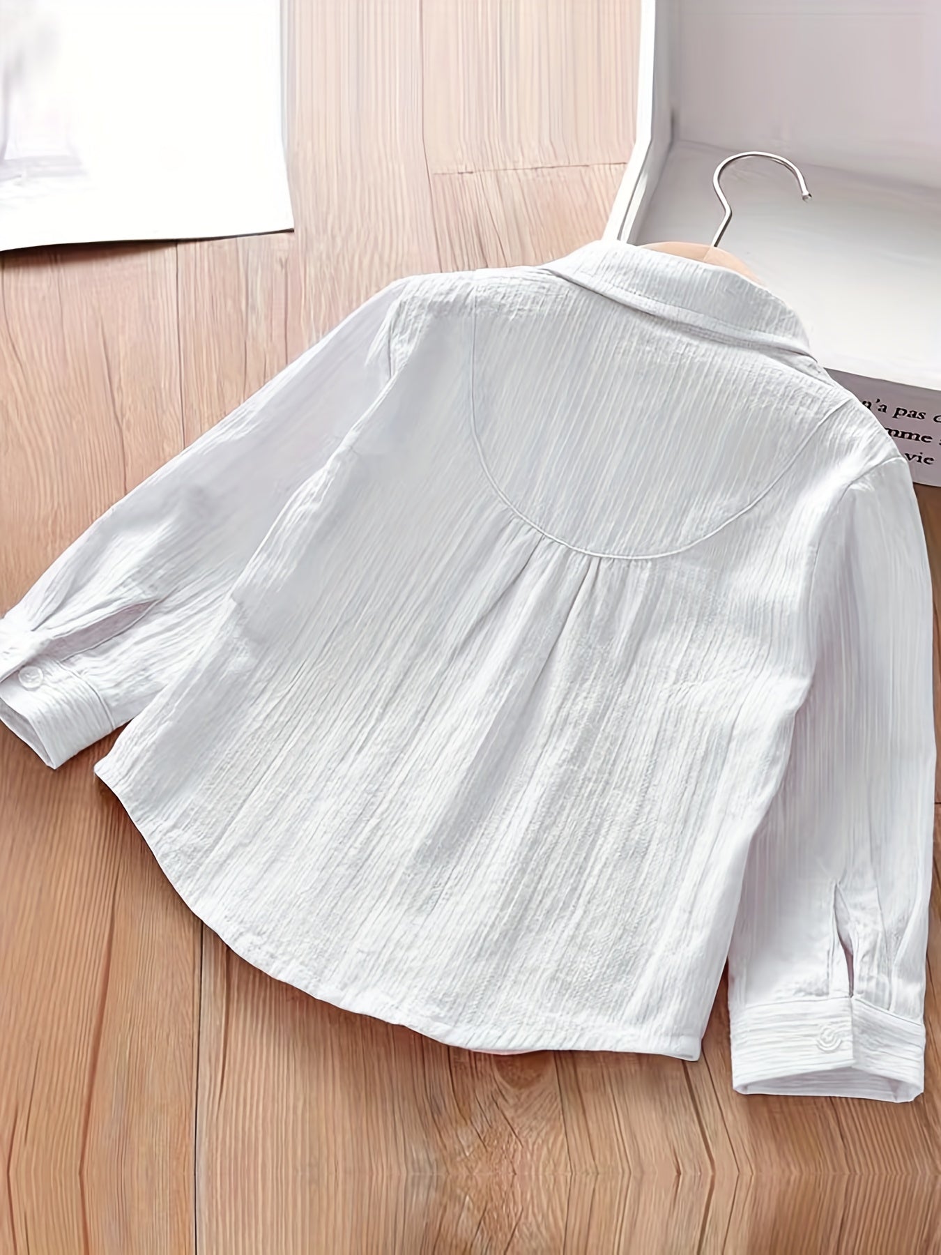 Girls Embroidered Collar Shirt Spring Autumn