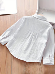 Girls Embroidered Collar Shirt Spring Autumn