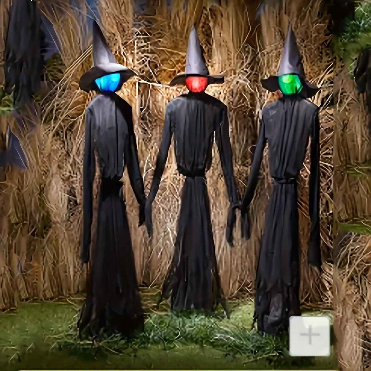 Light Up Witches Decor with Sound Sensor Halloween Props