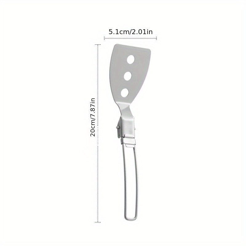 Stainless Steel Portable Folding Cookware Spatula Spoon for Outdoor Camping