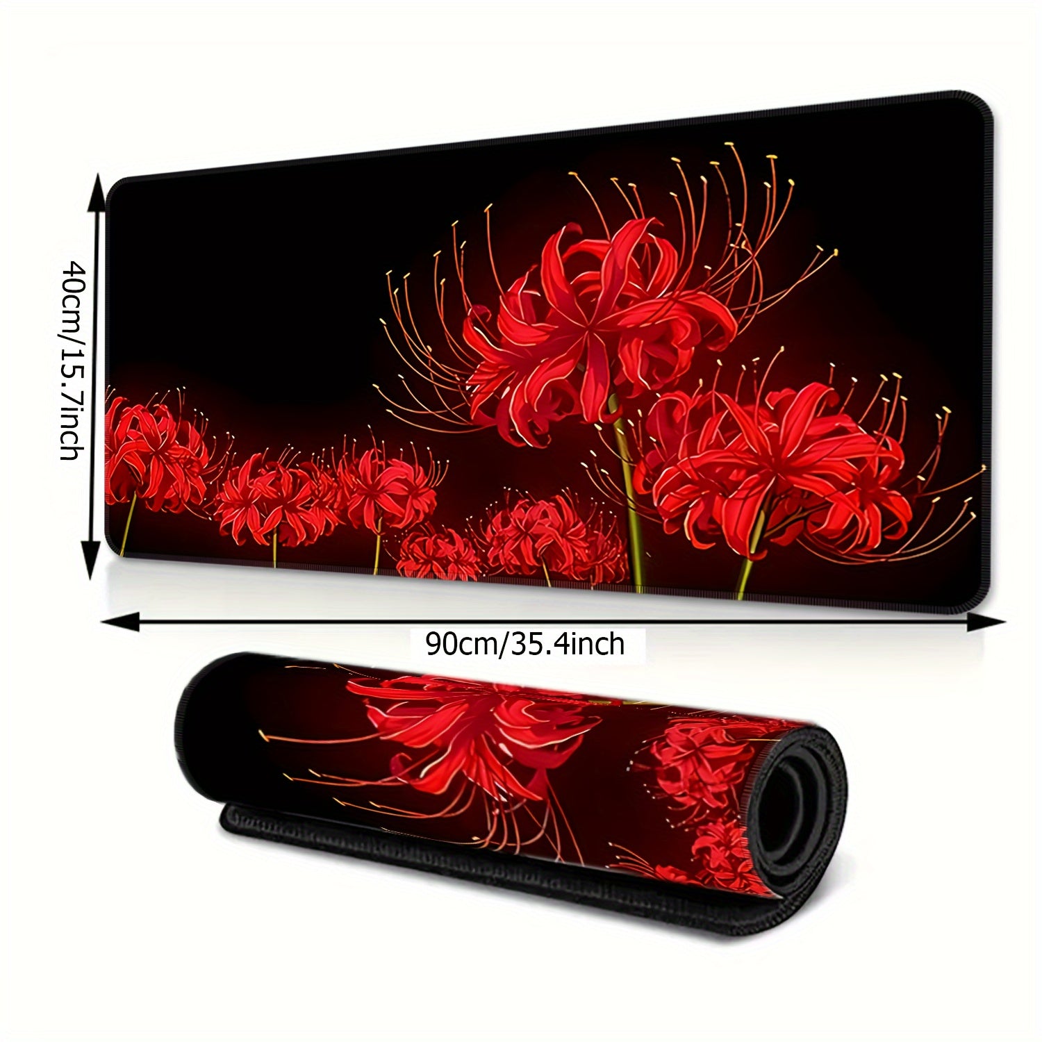 Red Spider Lily Large Game Mouse Pad Non Slip Office Mouse Pad