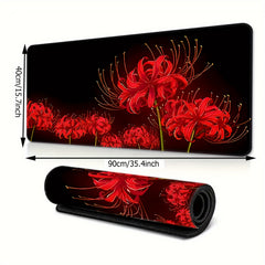 Red Spider Lily Large Game Mouse Pad Non Slip Office Mouse Pad