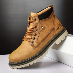 Men's High Top Boots Non Slip Lace Up Durable Shoes