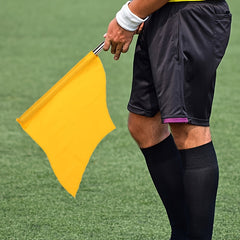 1pc Football Referee Flag Railway Signal Flag Track And Field Referee Sport Tool