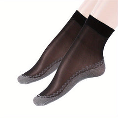 10 Pairs Solid Crew Socks Women Stockings