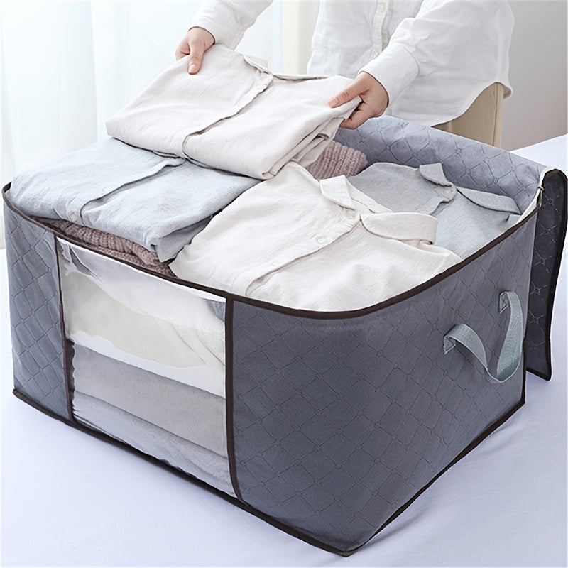 Large Capacity Storage Bag Quilted Dustproof Clothes Organizer Zipper Foldable