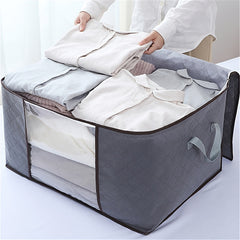 Large Capacity Storage Bag Quilted Dustproof Clothes Organizer Zipper Foldable