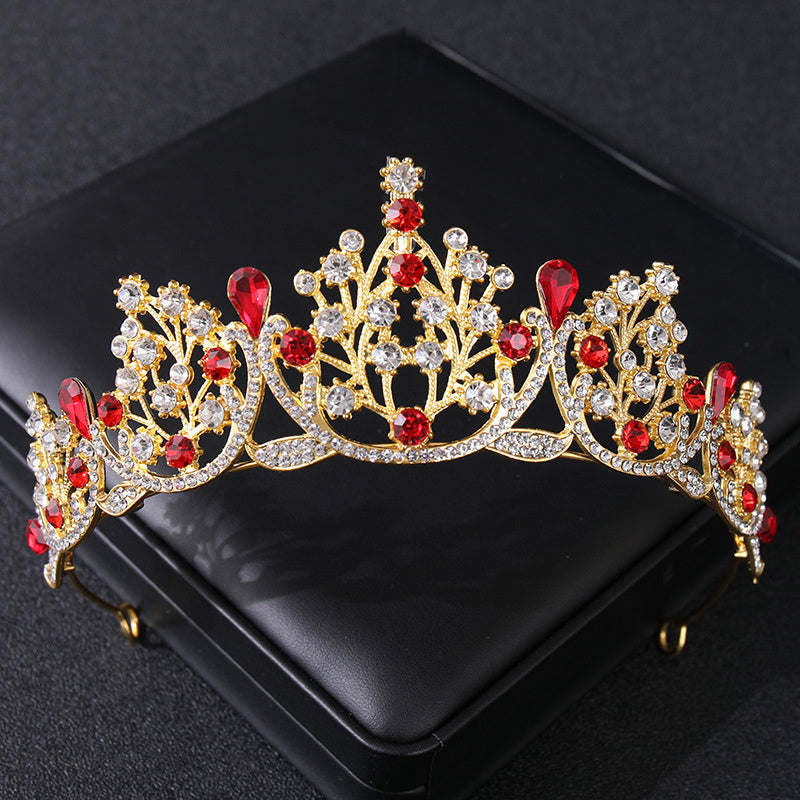 Baroque Crown Hairband Rhinestone Headband Tiara Wedding Birthday Cosplay