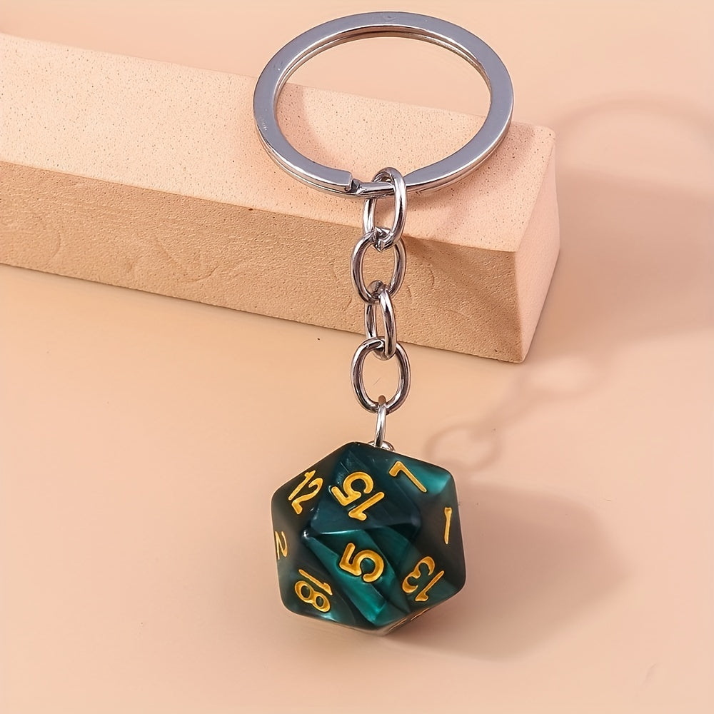 2pcs Dice Charm Keychain Purse Backpack Bag Pendant Key Ring Gift