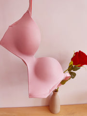 Solid T Shirt Bra Push Up Women's Lingerie