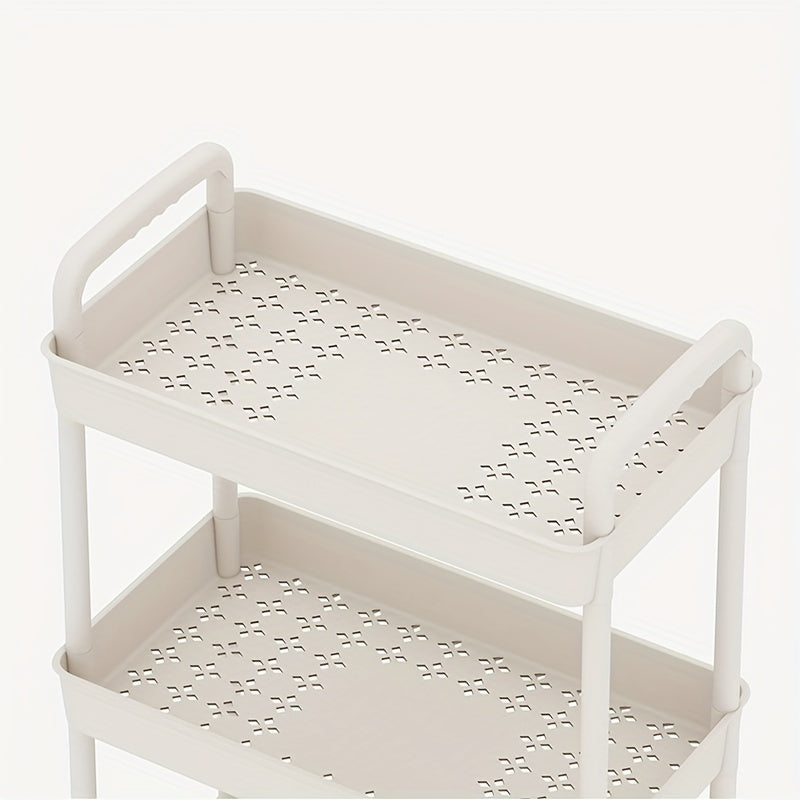 3 Tier Utility Cart Rolling Organization Cart Multifunctional Storage Shelves