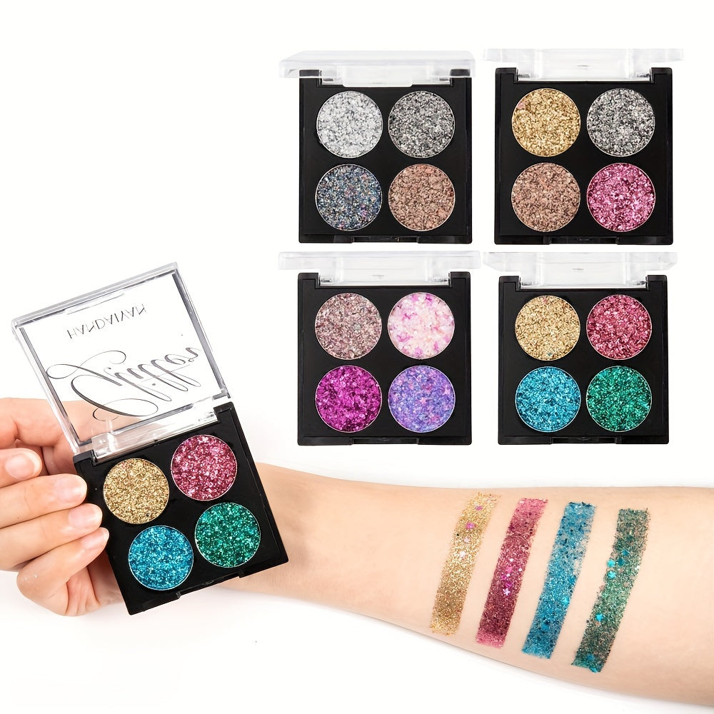 Diamond Sparkle Sequin Eyeshadow Palette, 4 Colors