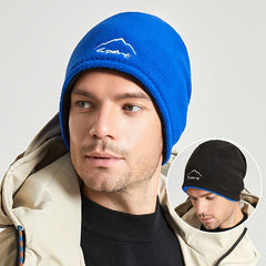 Men's Warm Wool Skull Hat Winter Ski Beanie Fleece Lined Running Cap