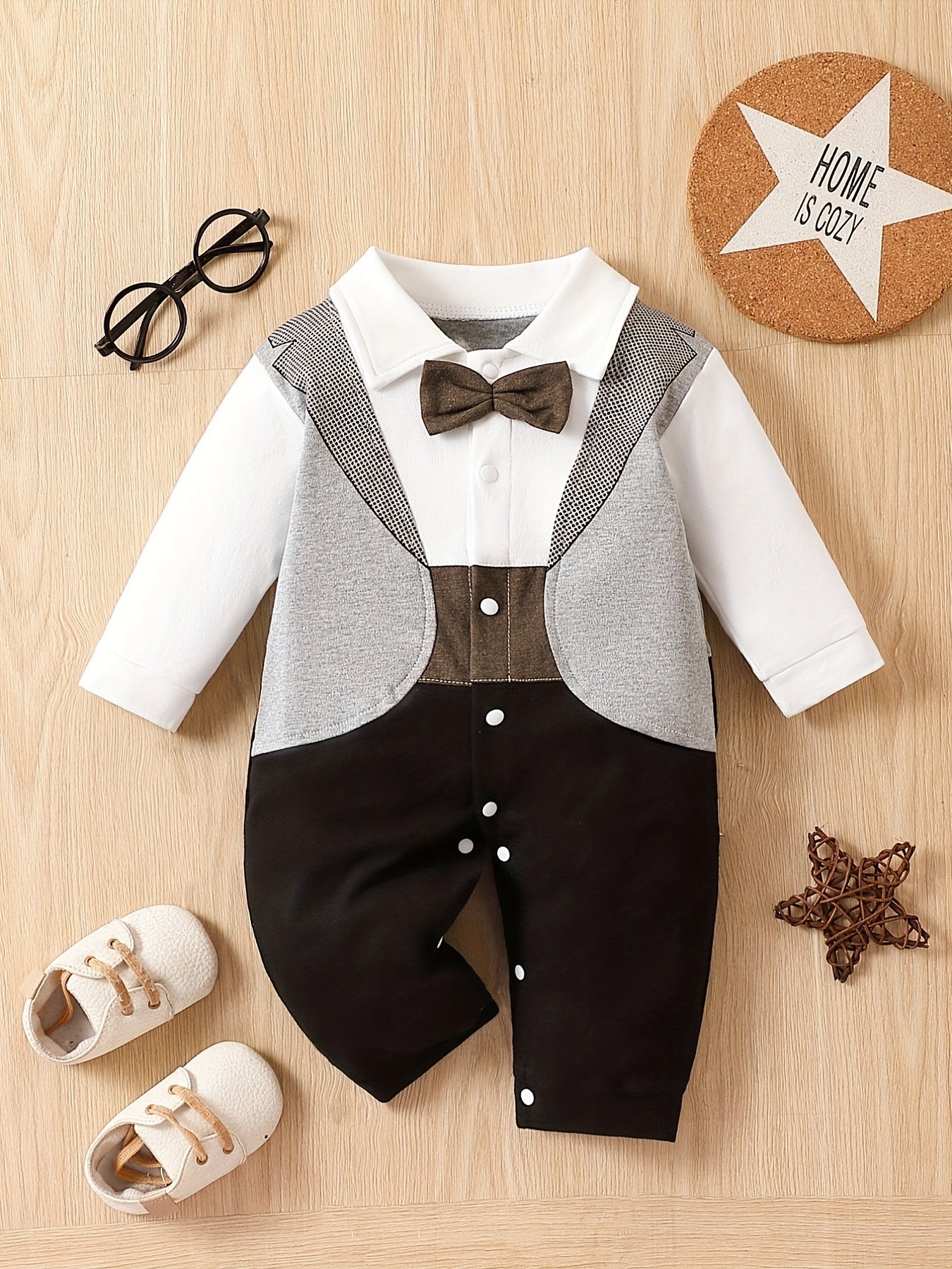 Baby Boy Long-sleeved Romper for Party Birthday
