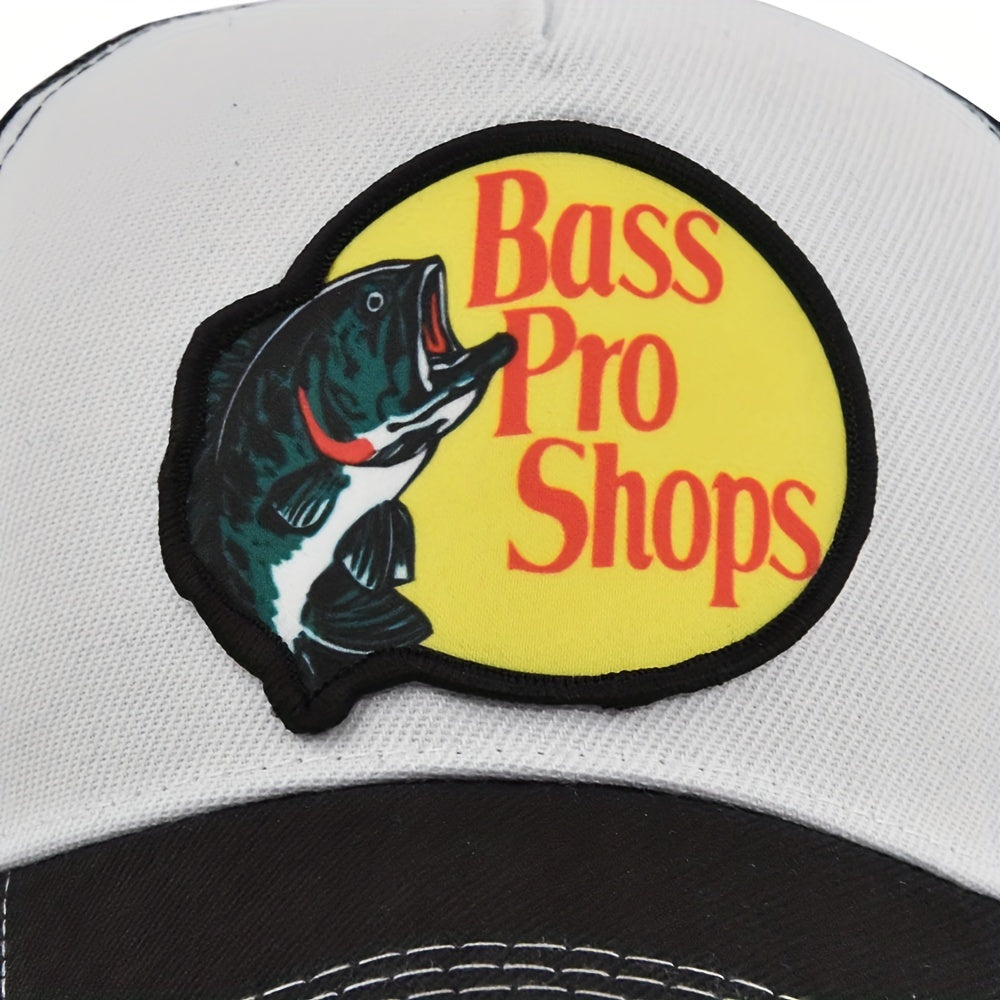 Vintage Fish Print Baseball Cap Mesh Trucker Hat