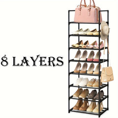 1pc Household Shoe Storage Rack Large Capacity Floor Standing Organizer