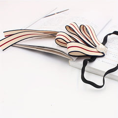 Striped Ribbon Khaki Bow Tie Pre-tied Neckties