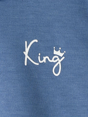 KING Print Kid's Hoodie Long Sleeve Top Hooded Pullover