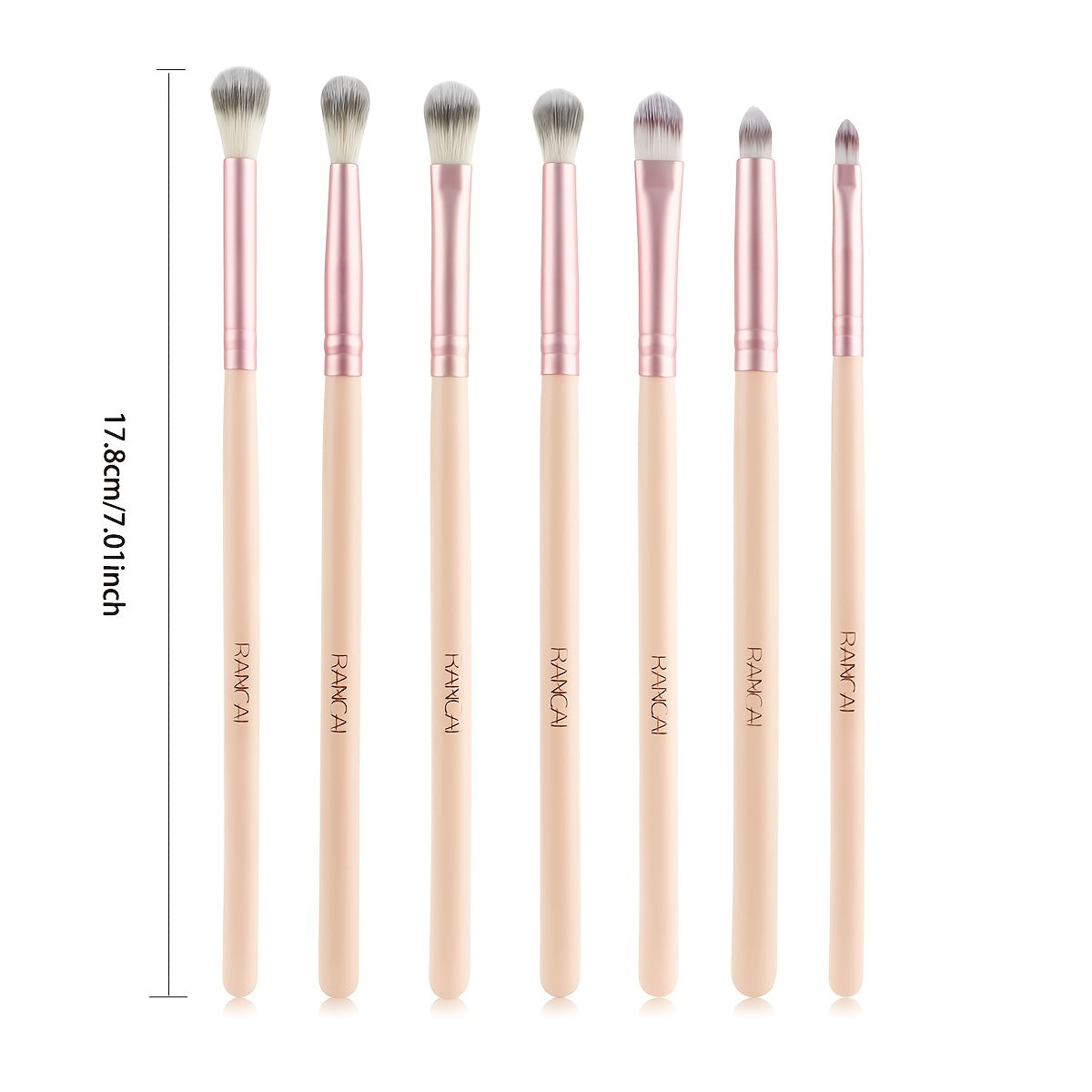 7pcs Eyeshadow Brush Eye Blender Kit Wooden Handle Vegan Makeup Tool