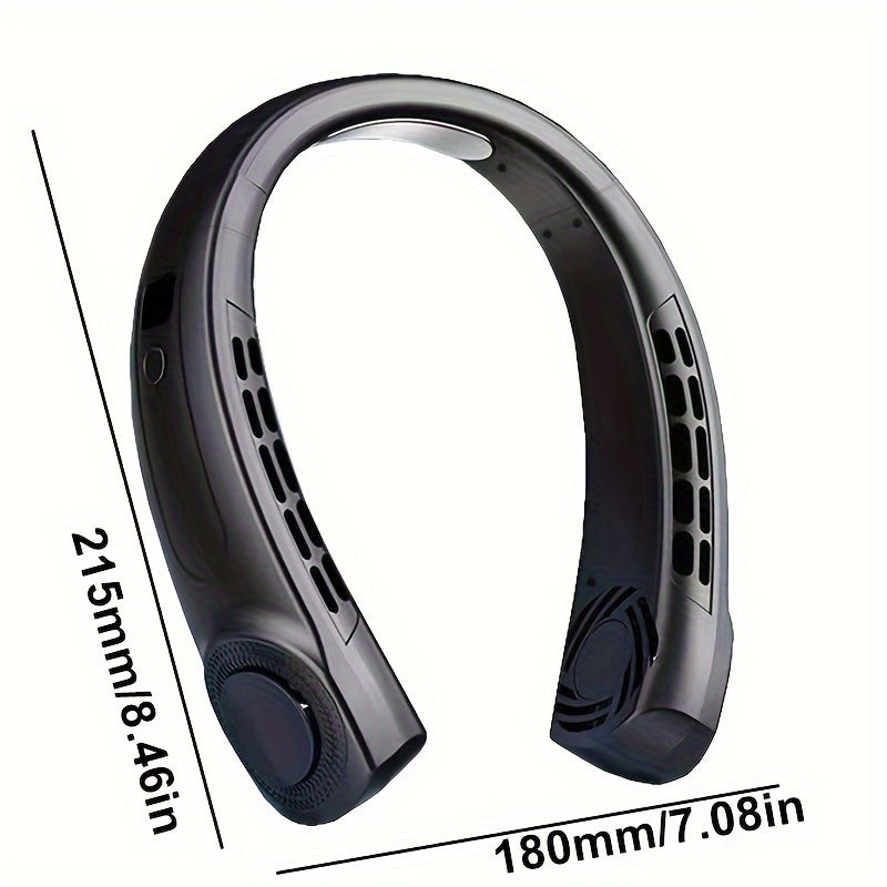 USB Hanging Neck Fan with 5 Speeds Digital Display