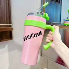 1100ml Large Capacity Vacuum Tumbler with Straw