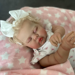 24 Inch Vinyl Closed Eye Pickle Reborn Doll Soft Body Lifelike Companion Toy