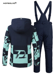 Windproof Ski Set Hooded Jacket & Trouser Women's Activewear