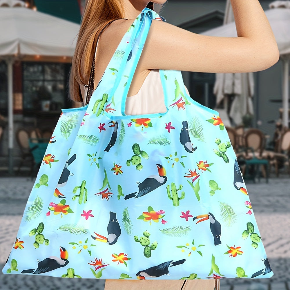 Japanese Large Capacity Shopping Bag, Foldable Calico Square Bag