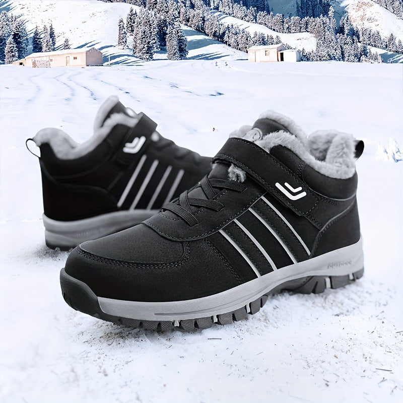 Plush Lined Thermal Snow Boots Non Slip Outdoor Winter Warm Hiking Shoes