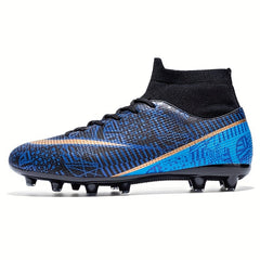 Boy's High Top Non Slip AG Football Cleat Comfy Outdoor Soccer Cleats
