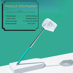 Telescopic Mini Fishing Net Stainless Steel Aluminum Small Square Net