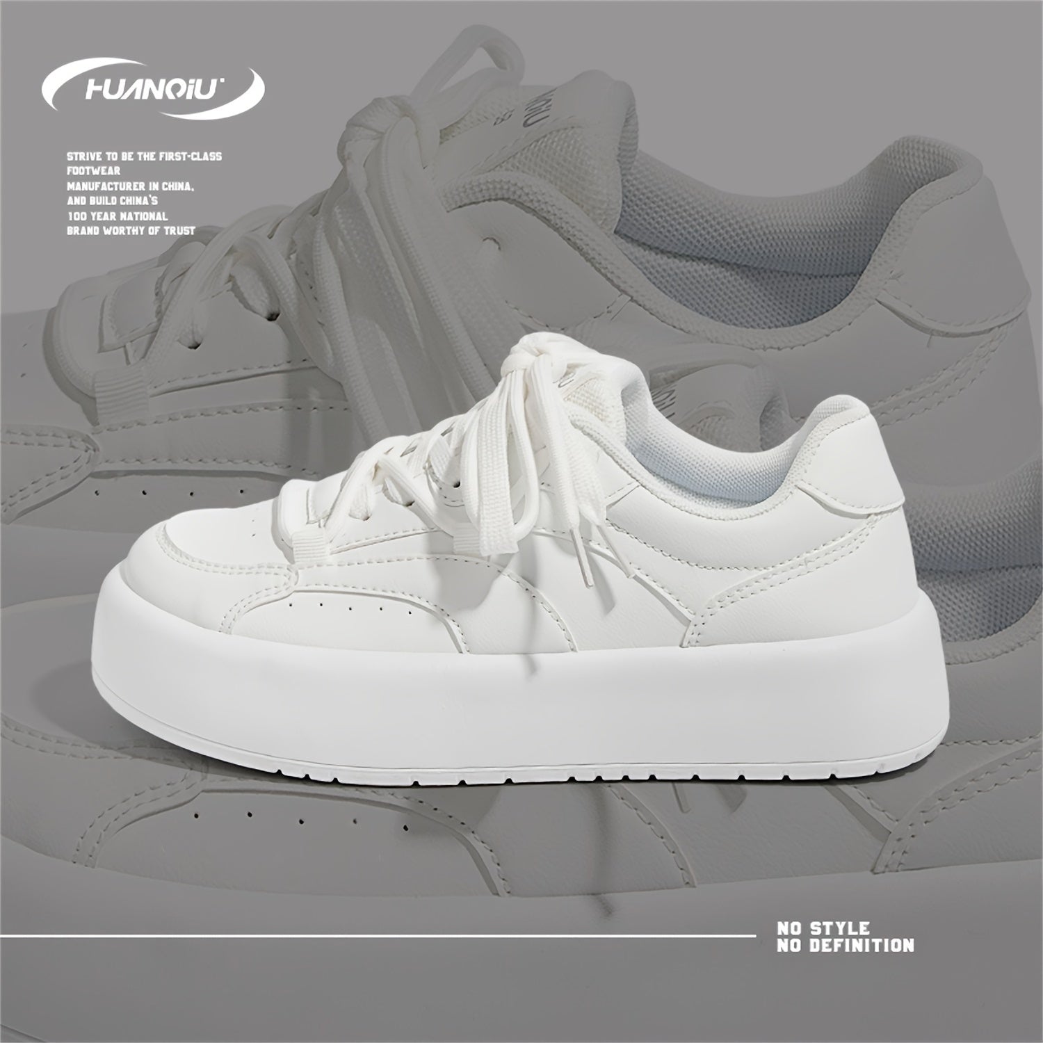 HUANQIU Women's Lace-up Lightweight Sports Sneakers