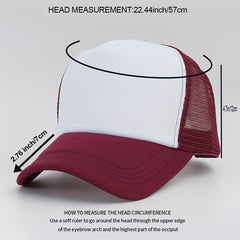 Mesh Breathable Trucker Hats Couple Baseball Cap Sunscreen Candy Sports Hat