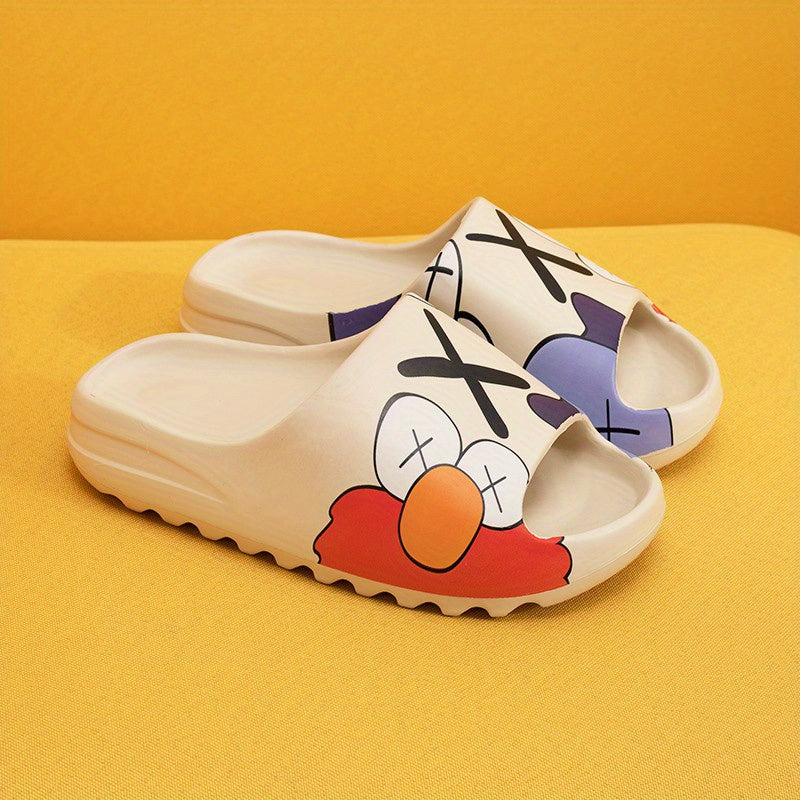 Women's Cartoon Pattern Pillow Slides Soft Sole Slippers