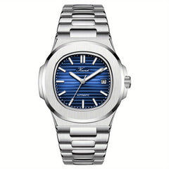 KUERST Men's Steel Strap Auto Mechanical Water Resistant Watch