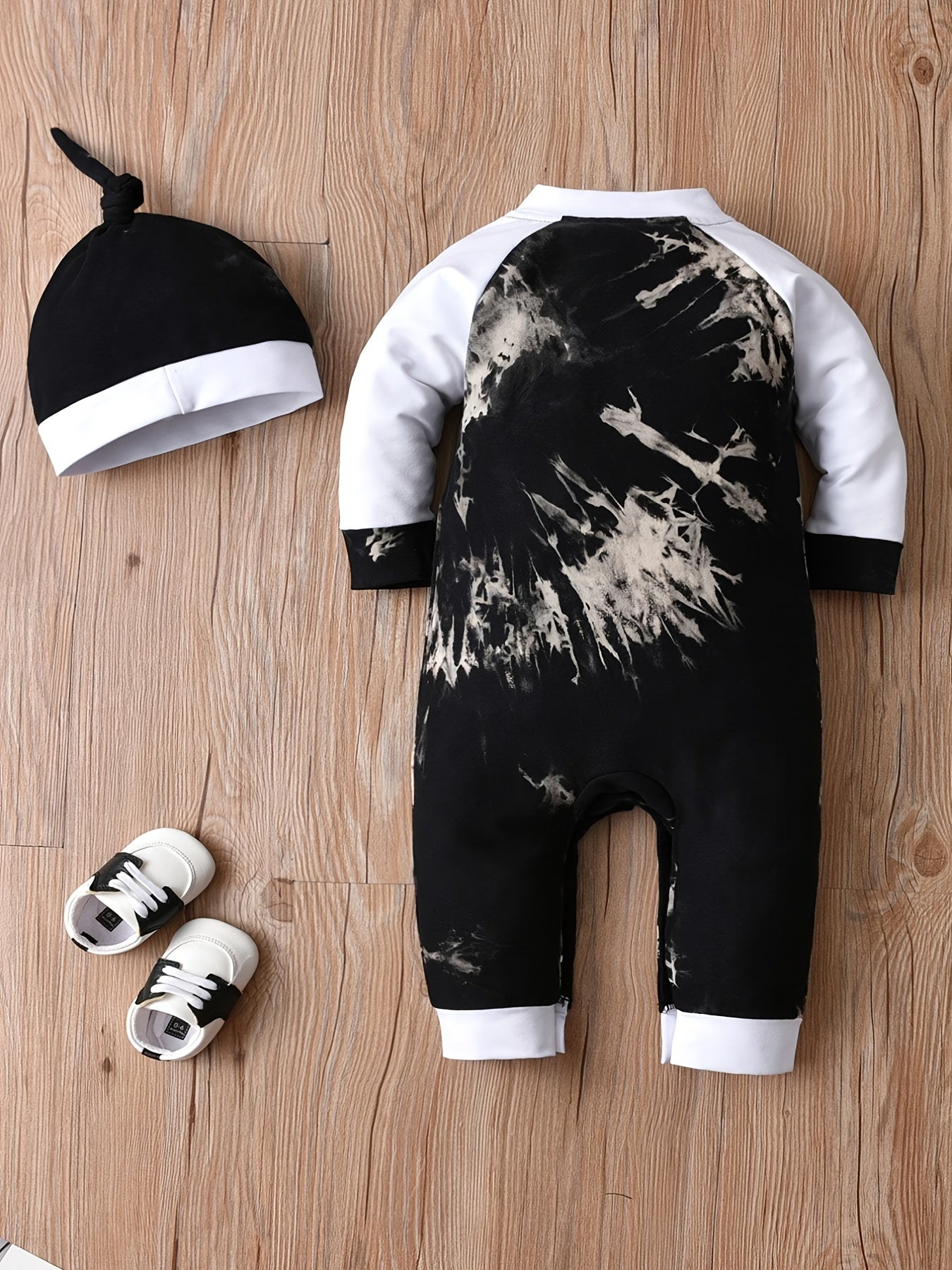 Baby Boys Tie Dye Long Sleeve Romper