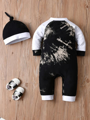 Baby Boys Tie Dye Long Sleeve Romper