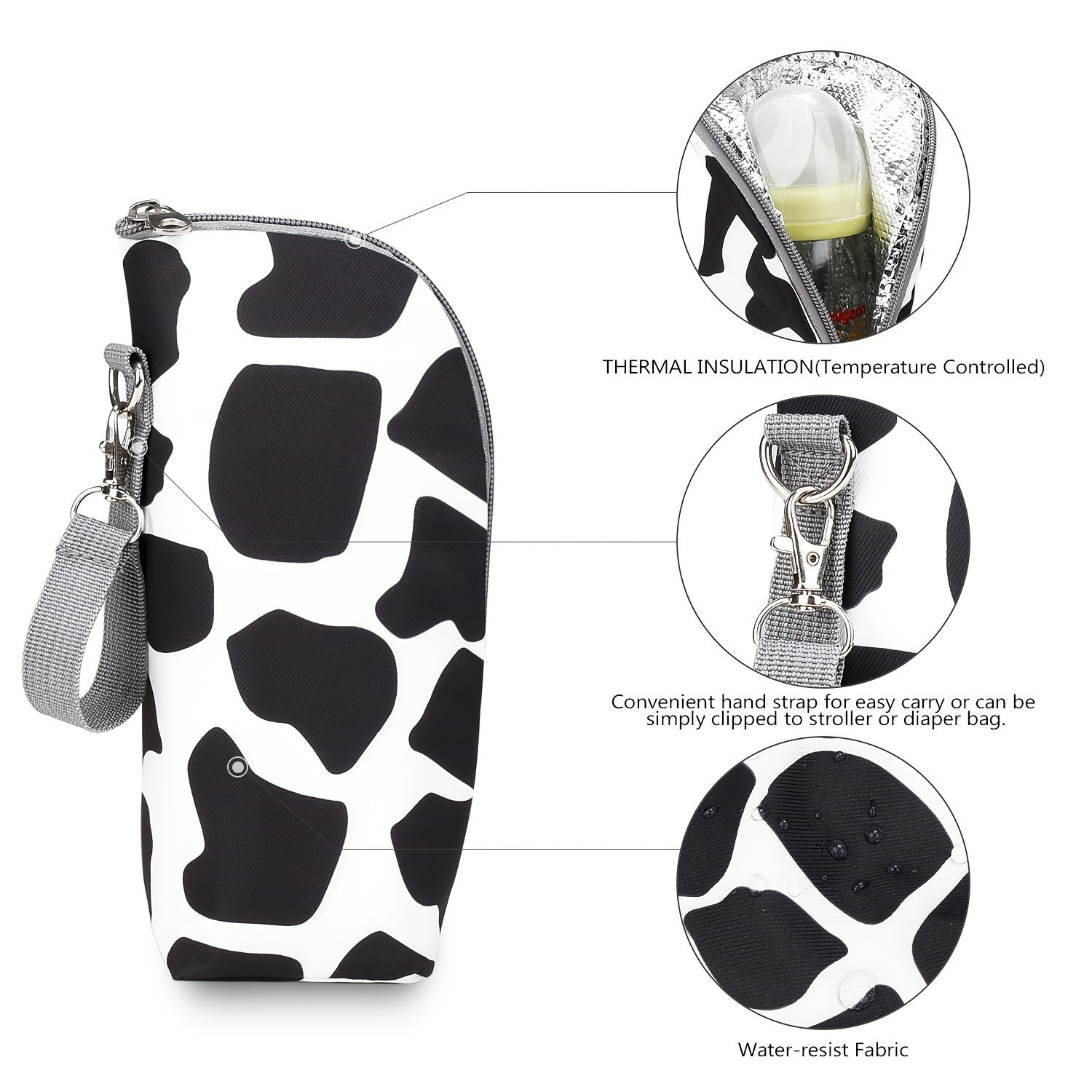 Portable Mommy Bag Aluminum Mold Insulated Baby Bottle Bag