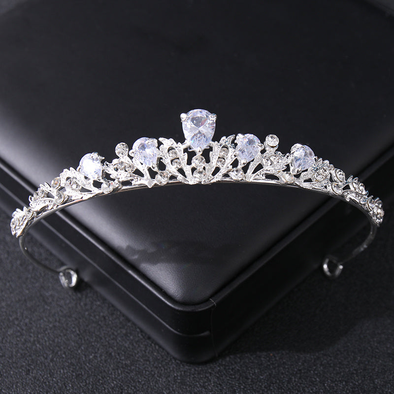 Crystal Zircon Princess Tiara for Bride Pageant Crown