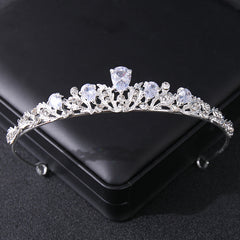 Crystal Zircon Princess Tiara for Bride Pageant Crown