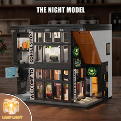 Coffee Shop Building Blocks Toy Model City Street Scene Coffee House