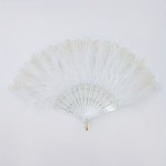 Women's Plush Folding Fan Dance Performance Fan Photography Props