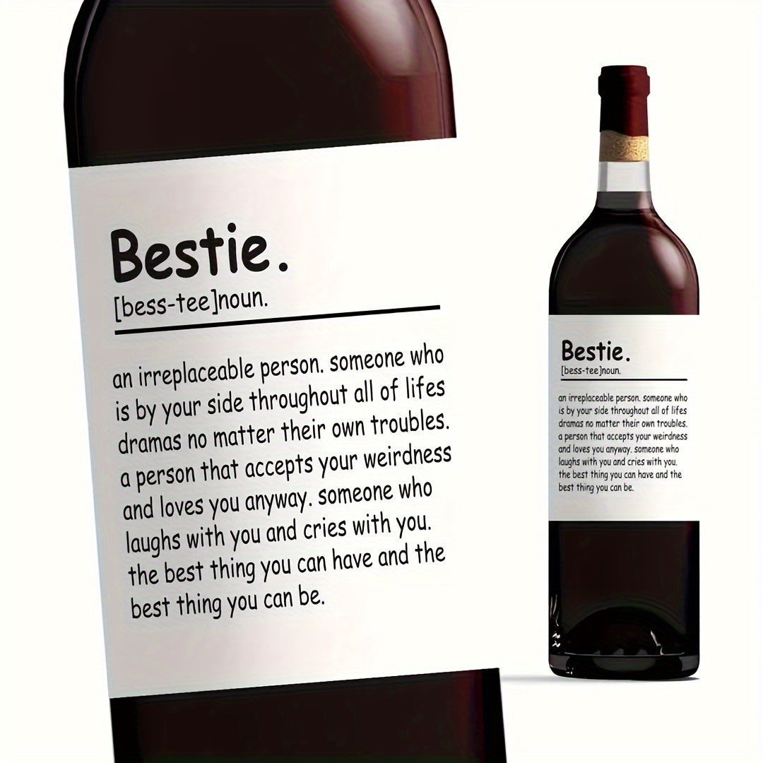 5pcs Funny Happy Birthday Wine Labels for Friends - Men and Women