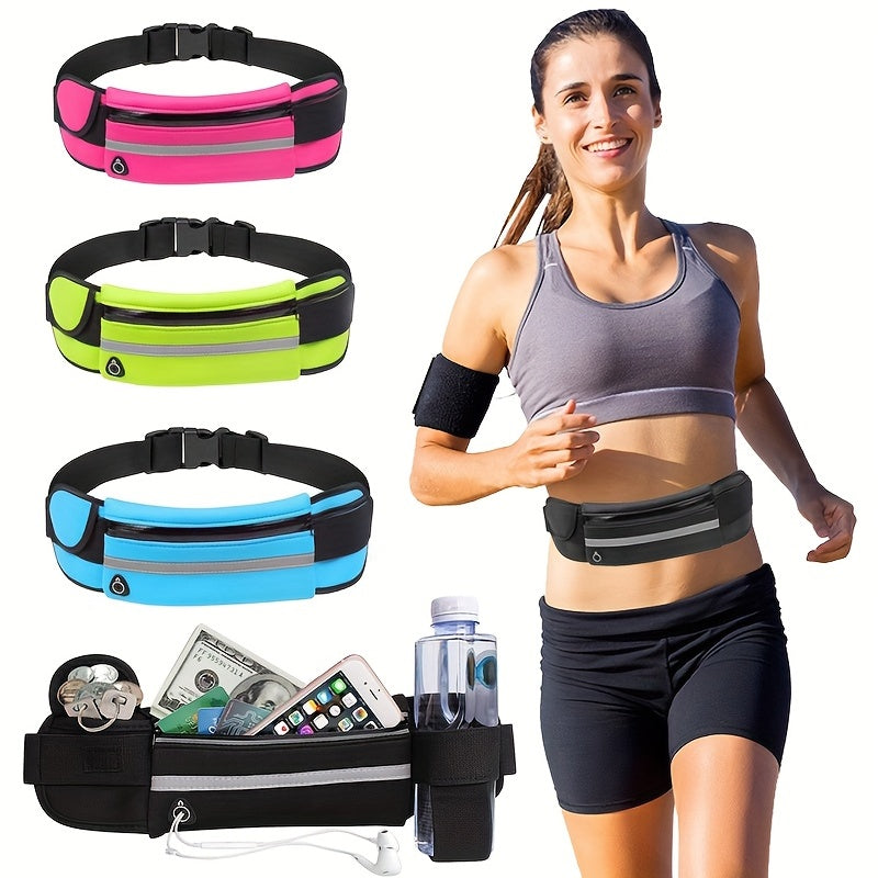 Waterproof Fanny Pack with Bottle Holder for Outdoor Fitness