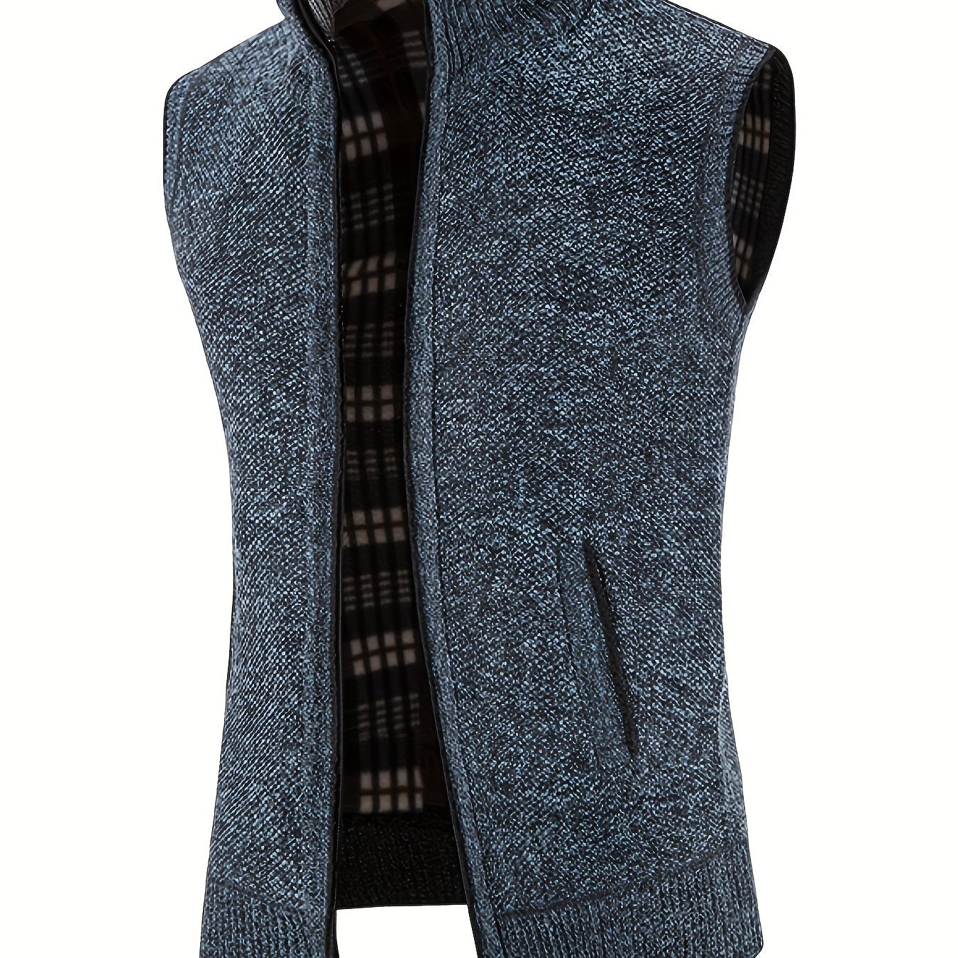 Knitted Sleeveless Cardigan Sweaters Men's Vests for Fall Winter